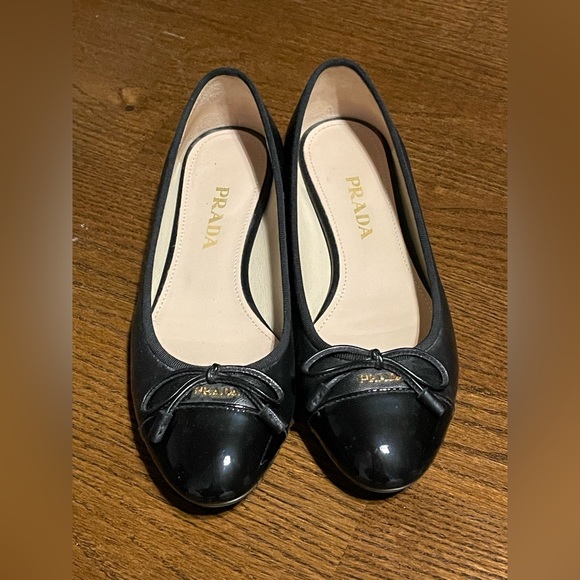Prada Shoes - Prada Leather Ballet Flats
